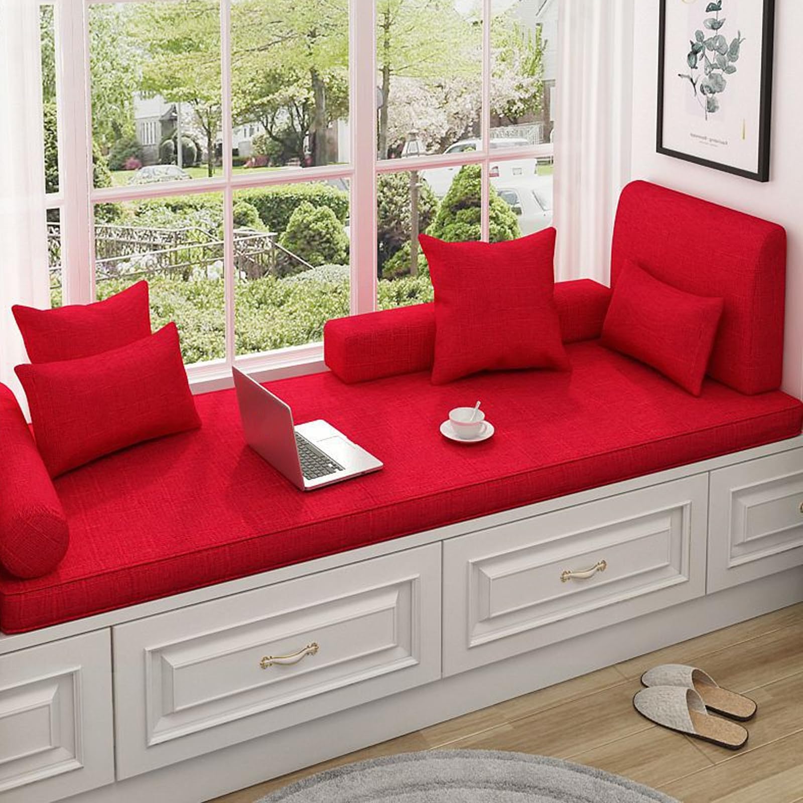 Amazon.com: HenCaier Custom Window Seat Cushions Trapezoid Bay